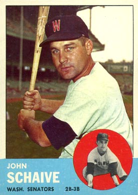 1963 Topps John Schaive #356 Baseball Card