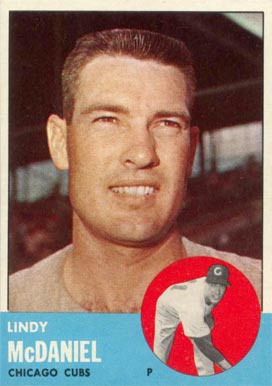 1963 Topps Lindy McDaniel #329 Baseball Card
