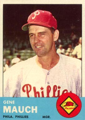 1963 Topps Gene Mauch #318 Baseball Card