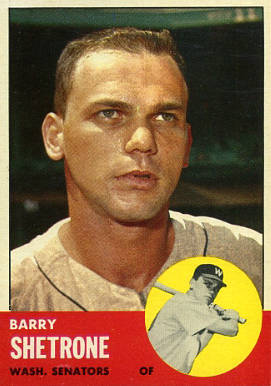 1963 Topps Barry Shetrone #276 Baseball Card