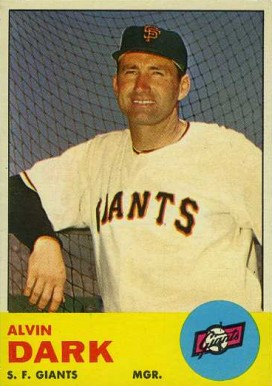 1963 Topps Alvin Dark #258 Baseball Card