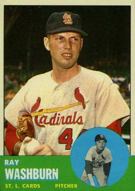 1963 Topps Ray Washburn #206 Baseball Card