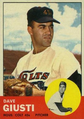 1963 Topps Dave Giusti #189 Baseball Card