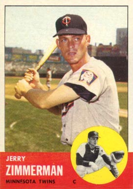 1963 Topps Jerry Zimmerman #186 Baseball Card