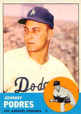 1963 Topps Johnny Podres #150 Baseball Card