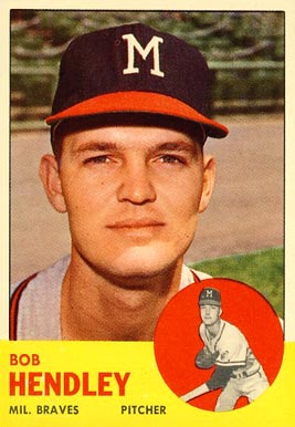 1963 Topps Bob Hendley #62 Baseball Card