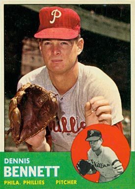 1963 Topps Dennis Bennett #56 Baseball Card