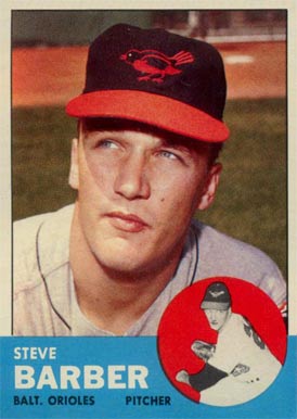 1963 Topps Steve Barber #12 Baseball Card
