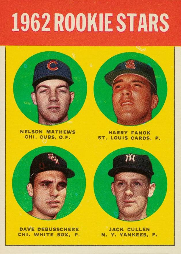 1963 Topps 1962 Rookie Stars #54b Baseball Card