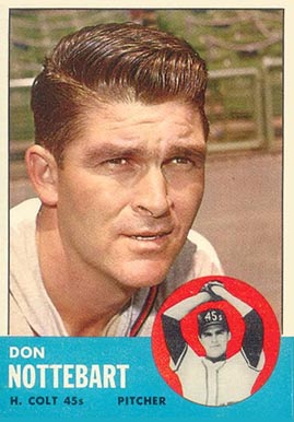 1963 Topps Don Nottebart #204 Baseball Card