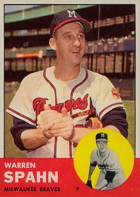 1963 Topps Warren Spahn #320 Baseball Card