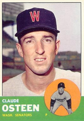 1963 Topps Claude Osteen #374 Baseball Card
