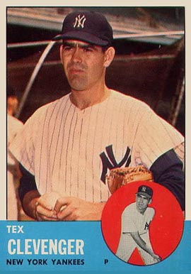 1963 Topps Tex Clevenger #457 Baseball Card