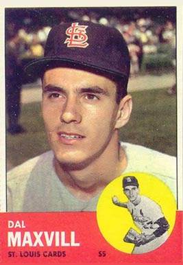 1963 Topps Dal Maxvill #49 Baseball Card