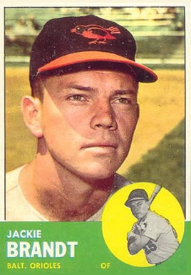 1963 Topps Jackie Brandt #65 Baseball Card