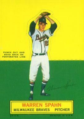 1964 Topps Stand-Up Warren Spahn #69 Baseball Card
