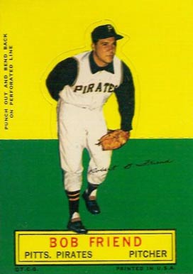 1964 Topps Stand-Up Bob Friend #26 Baseball Card