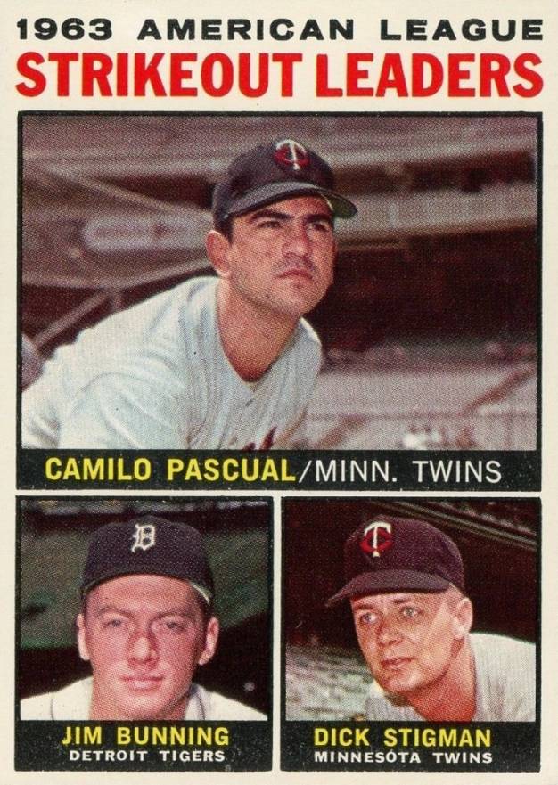 1964 Topps A.L. Strikeout Leaders #6 Baseball Card