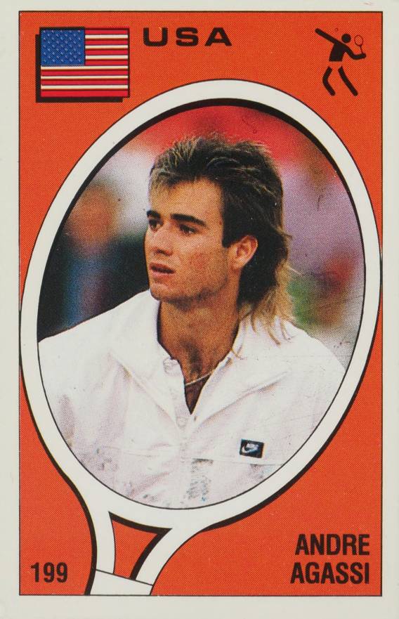 1988 Panini Supersport Italian Andre Agassi #199 Other Sports Card