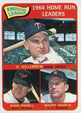1965 O-Pee-Chee A.L. Home Run Leaders #3 Baseball Card