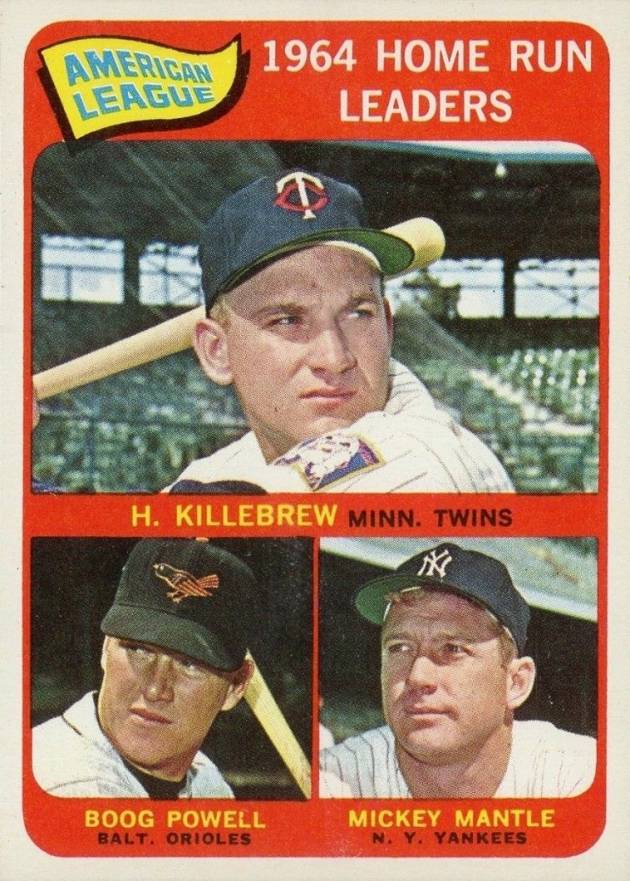 1965 Topps A.L. Home Run Leaders #3 Baseball Card
