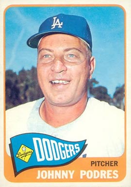 1965 Topps Johnny Podres #387 Baseball Card