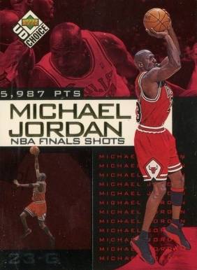 1998 UD CHOICE PREVIEW NBA FINALS SHOT MICHAEL JORDAN #8 BULLS HOF