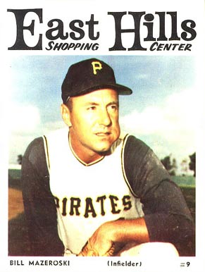 1966 East Hills Pirates Bill Mazeroski #9 Baseball Card