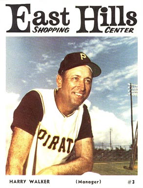 1966 East Hills Pirates Harry Walker #3 Baseball Card