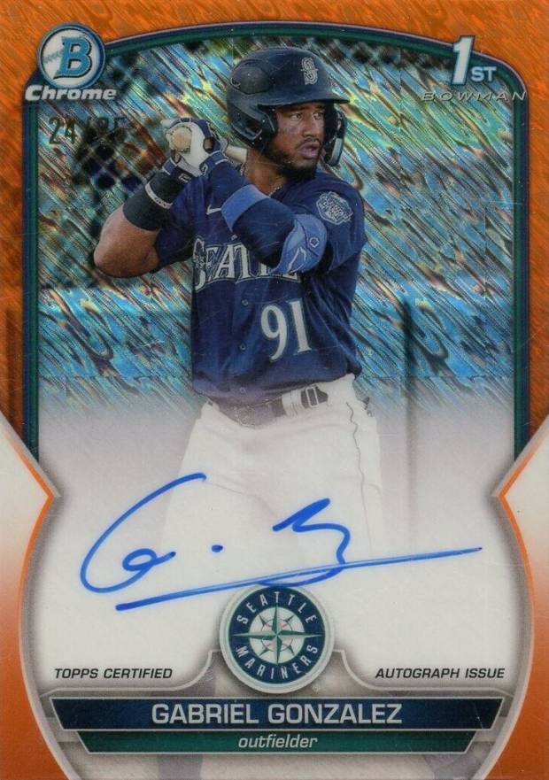 2023 Bowman Chrome Prospect Autographs Gabriel Gonzalez #CPAGG Baseball Card