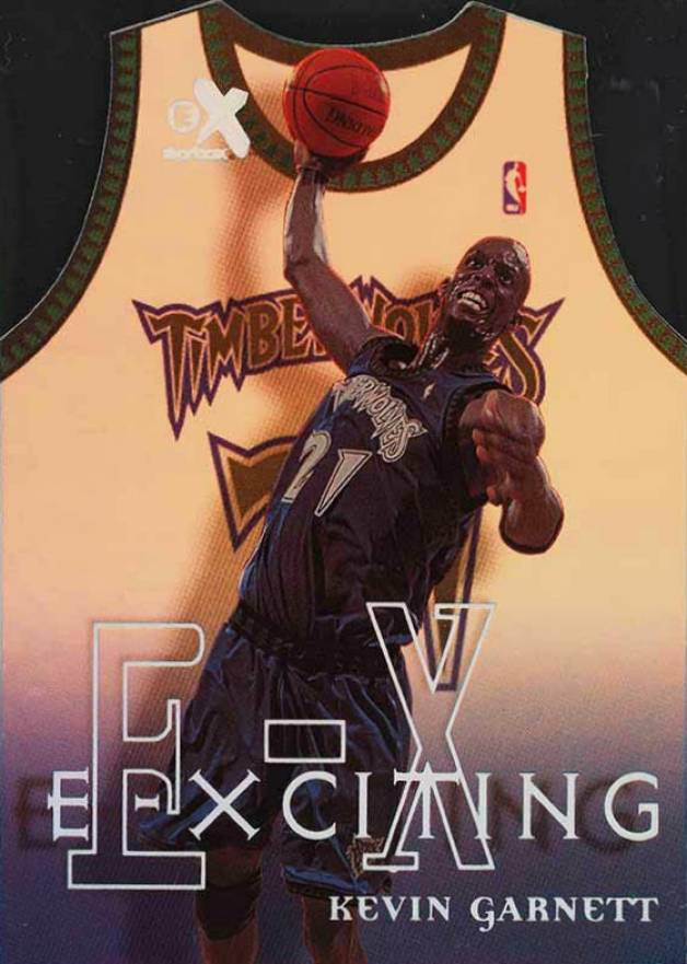 1999 Skybox E-X E-Xciting Kevin Garnett #4 Basketball Card