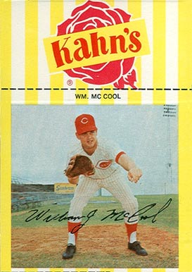 1967 Kahn's Wieners Bill McCool # Baseball Card