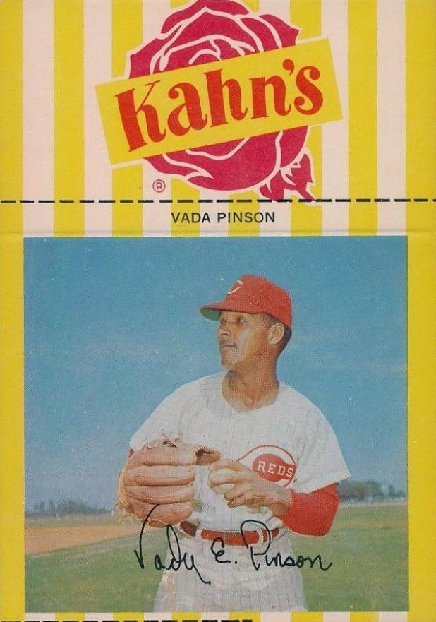 1967 Kahn's Wieners Vada Pinson #38 Baseball Card