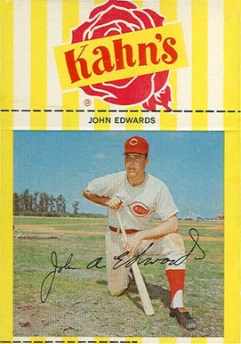 1967 Kahn's Wieners John Edwards # Baseball Card
