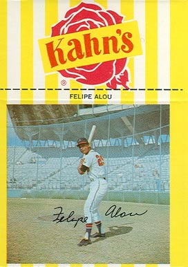 1967 Kahn's Wieners Felipe Alou # Baseball Card