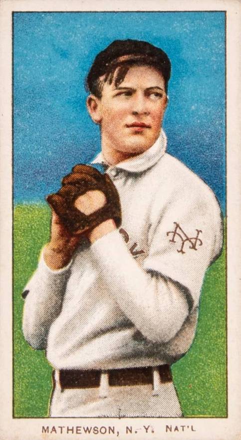 1909 White Borders Cycle 350 Mathewson, N.Y. Nat'L #307 Baseball Card