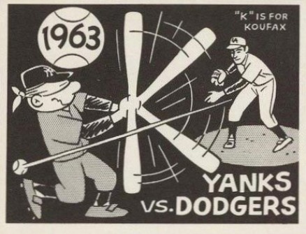 1967 Laughlin World Series 1963- Dodgers Vs. Yankees #60 Baseball Card