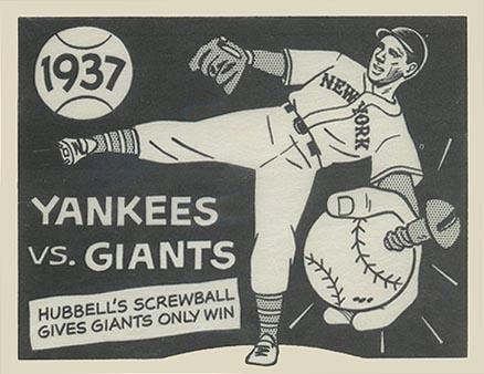 1967 Laughlin World Series 1937- Yankees Vs. Giants #34#14 Baseball Card