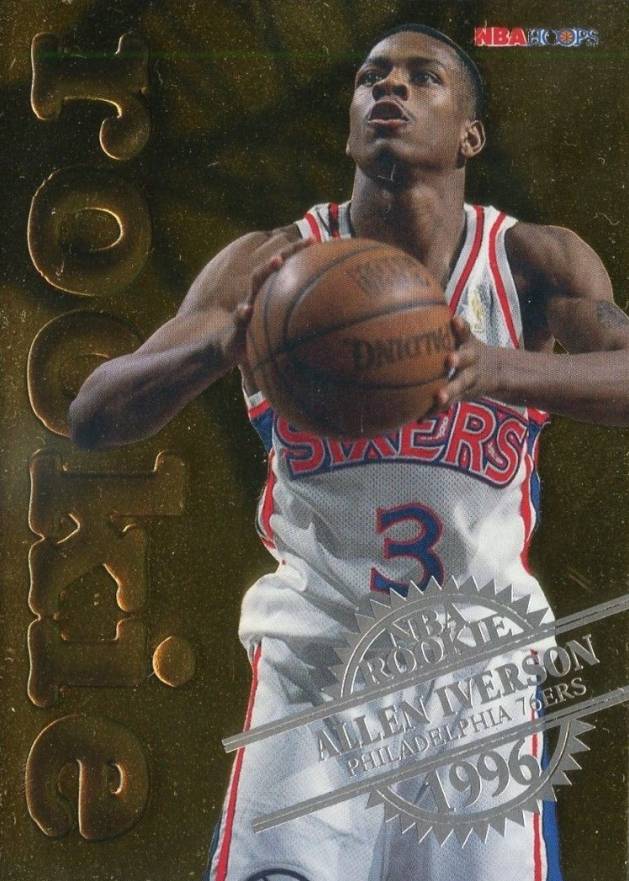 1996 Hoops Rookie Allen Iverson #12 Basketball Card