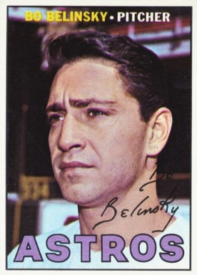 1967 Topps Bo Belinsky #447e Baseball Card