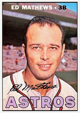 1967 Topps Ed Mathews #166 Baseball Card