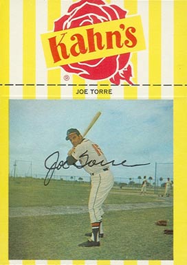 1968 Kahn's Wieners Joe Torre # Baseball Card