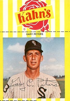 1968 Kahn's Wieners Gary Peters # Baseball Card