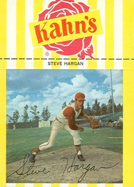 1968 Kahn's Wieners Steve Hargan #39 Baseball Card