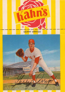 1968 Kahn's Wieners Gerry Arrigo # Baseball Card