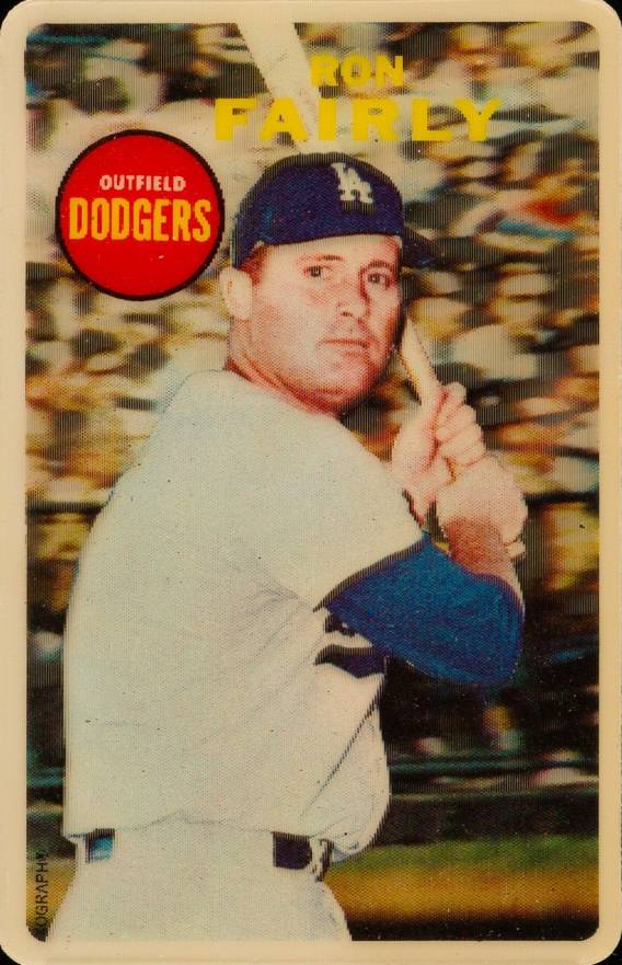 1968 Topps 3-D Ron Fairly # Baseball Card