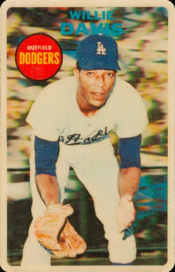 1968 Topps 3-D Willie Davis # Baseball Card
