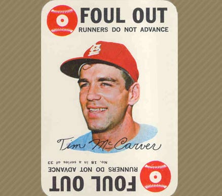 1968 Topps Game Tim McCarver #18 Baseball Card