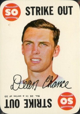 1968 Topps Game Dean Chance #16 Baseball Card