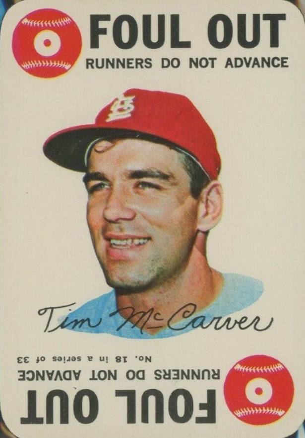 1968 Topps Game Tim McCarver #18 Baseball Card